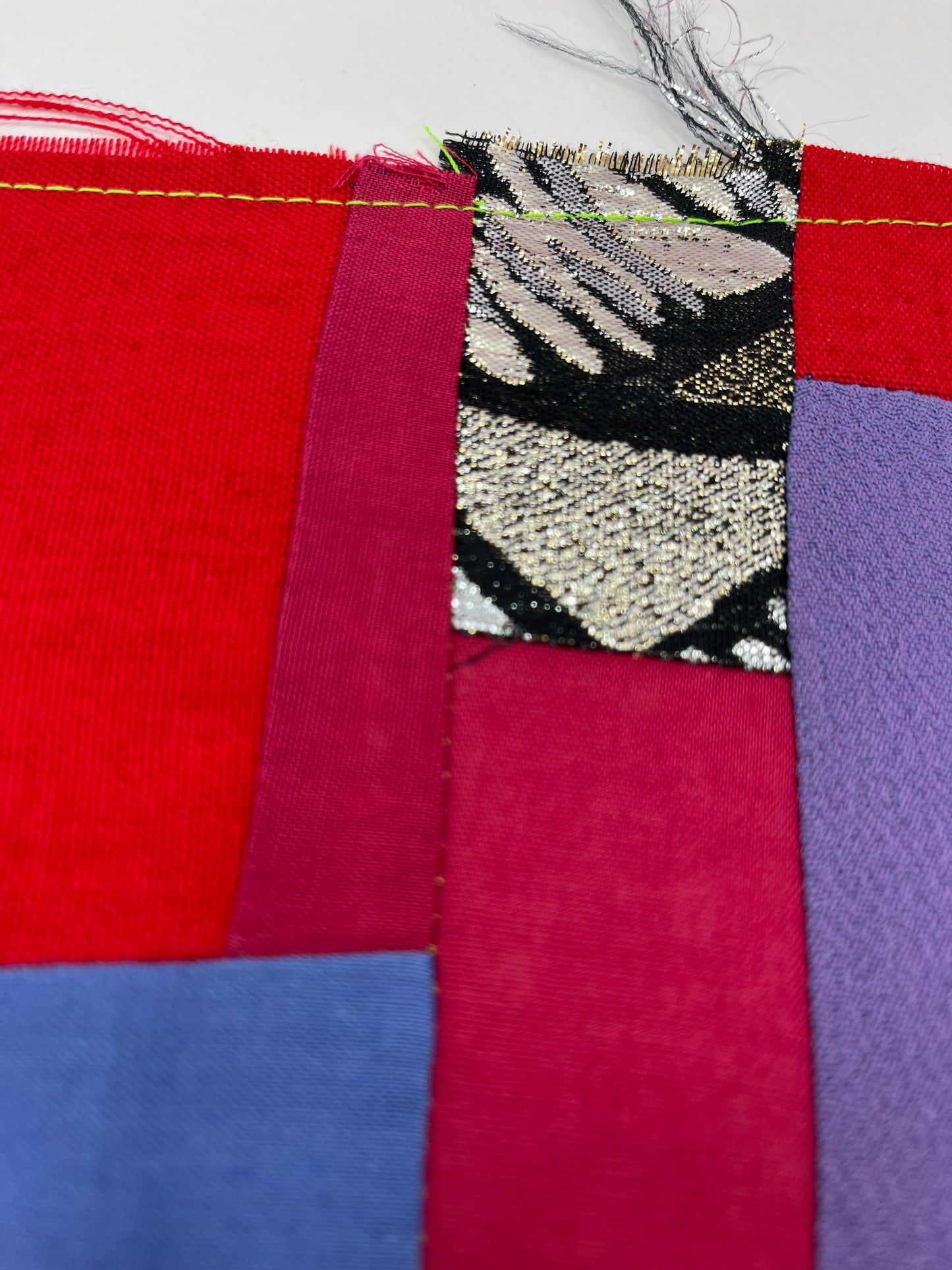 A4 Colourful Patchwork Fabric Sketch 14