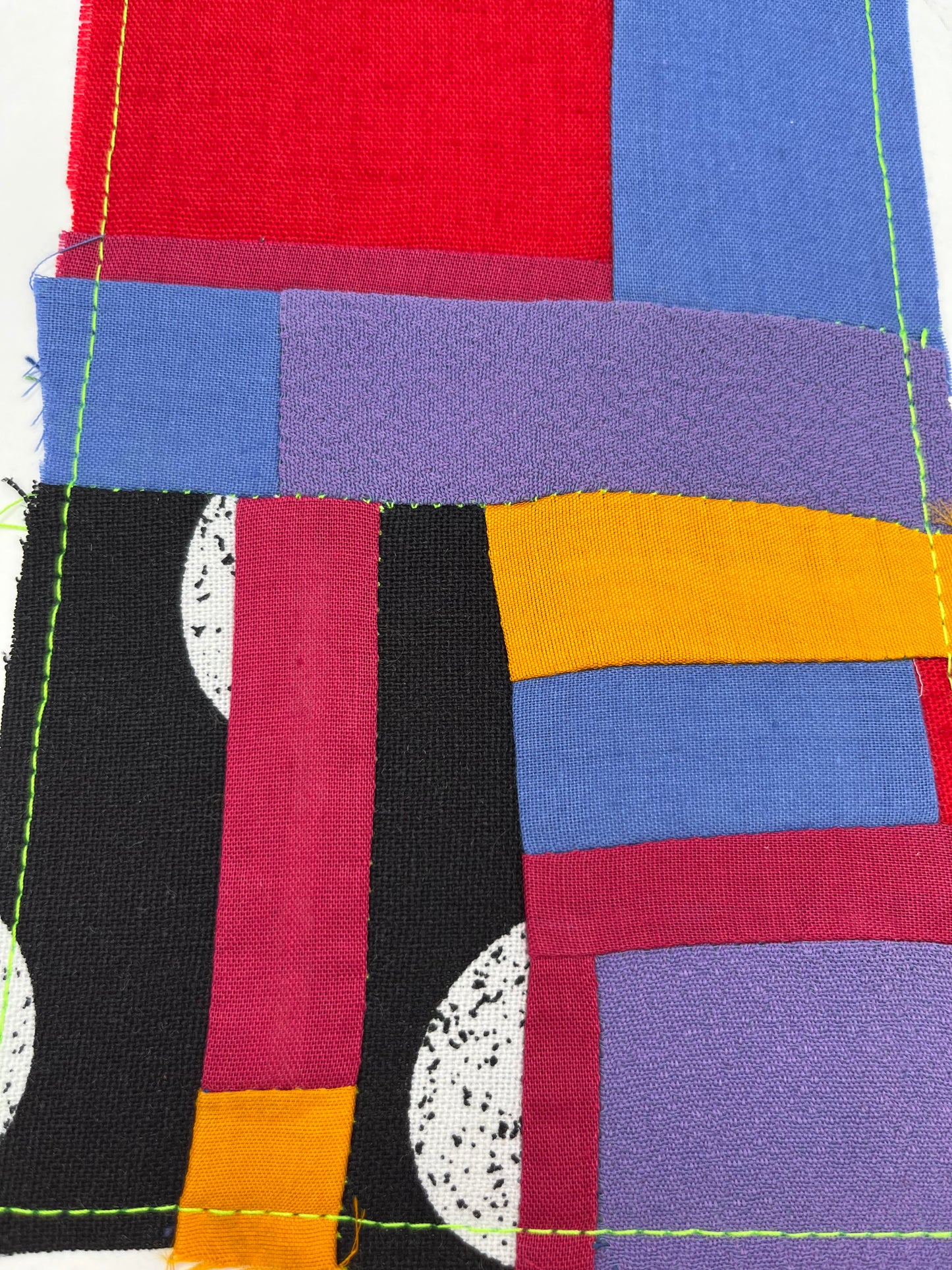 A4 Colourful Patchwork Fabric Sketch 5