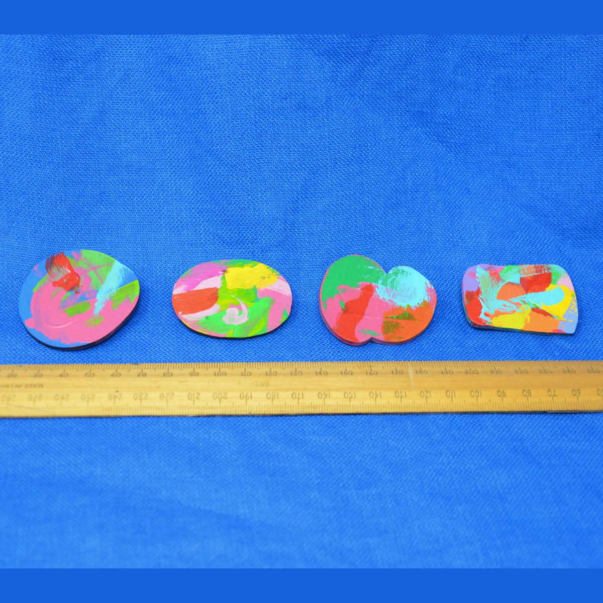 Hand Painted Wooden Brooch 2