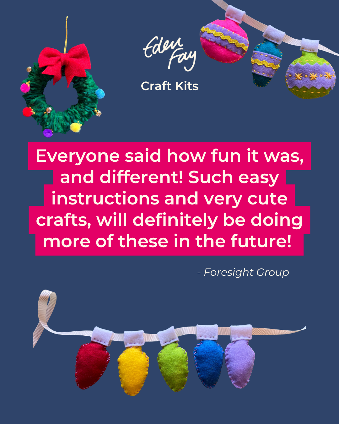 Rainbow Garland Craft Kits - Team Crafting Activity (Bulk & Virtual Workshop Option)