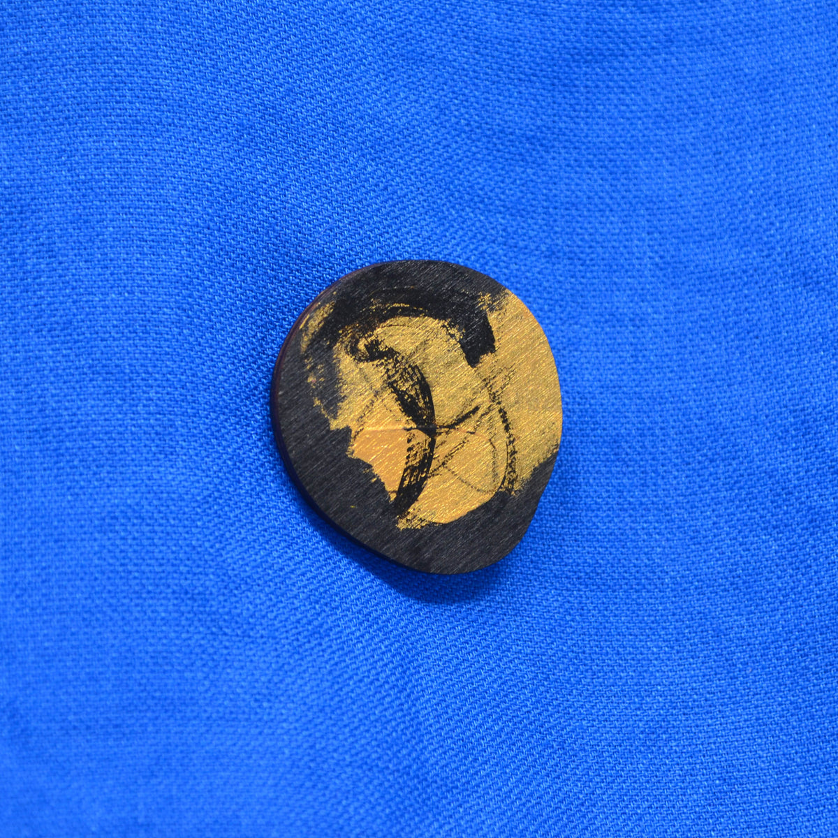 Hand Painted Wooden Brooch 3