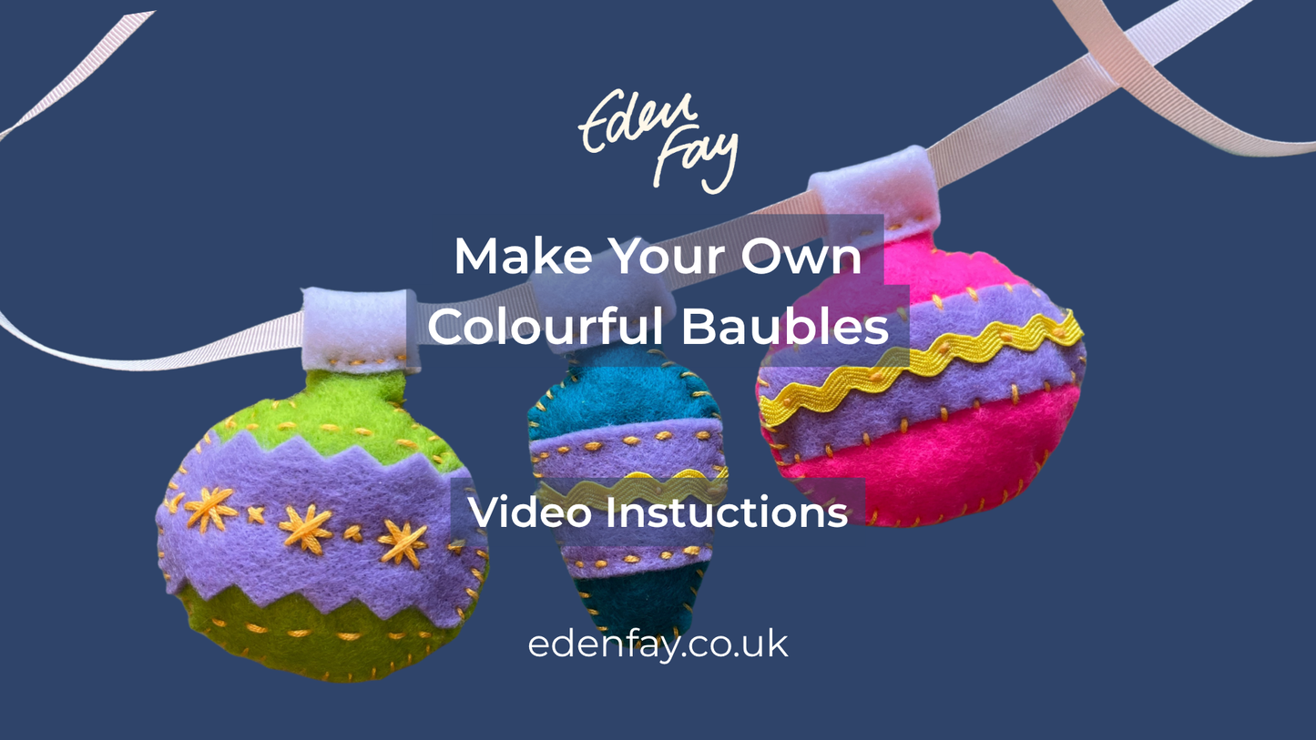 Colourful Felt Baubles Kit - Creative Team Christmas Activity (Bulk Discounts)