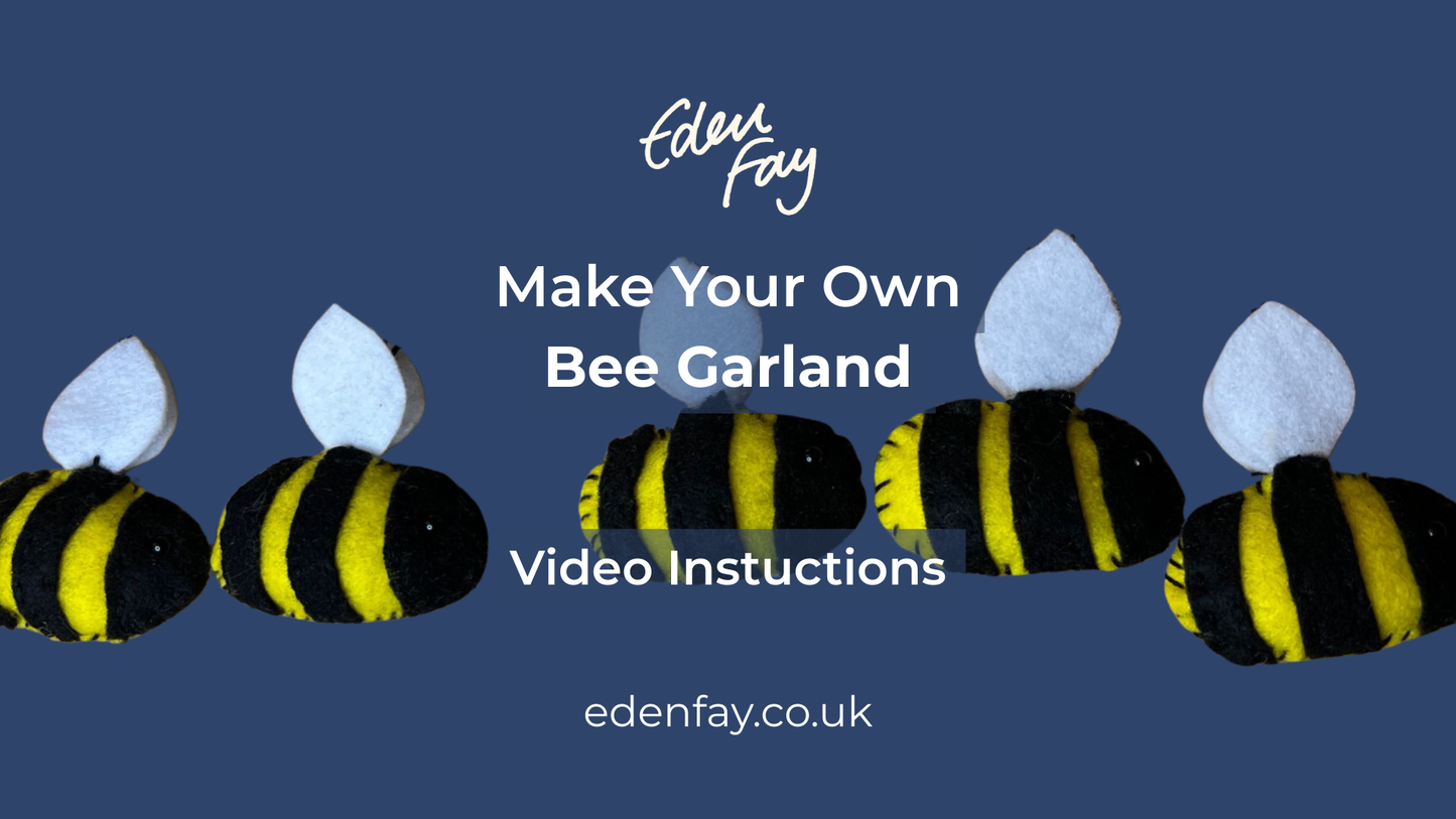Bee Garland Kit | Colourful Felt Craft Kit