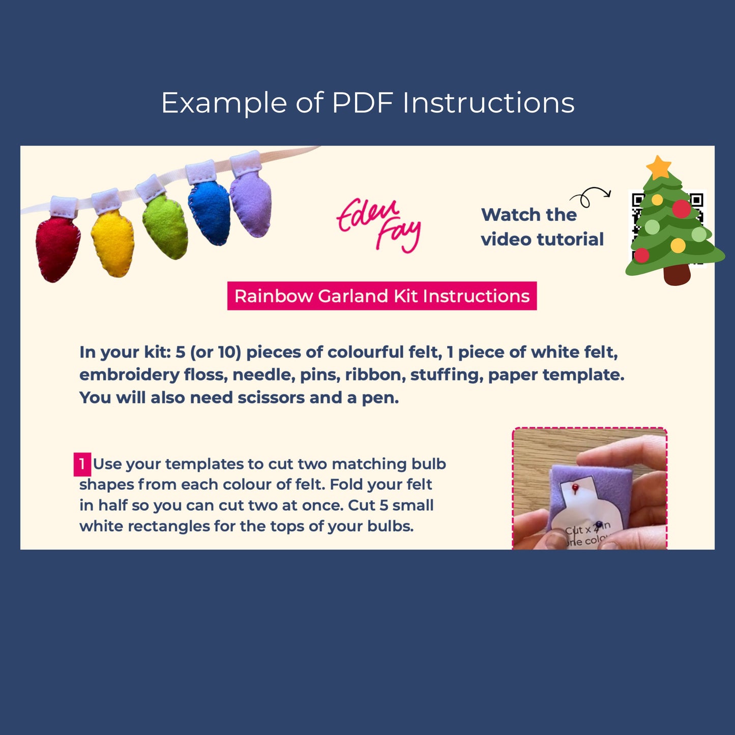 Rainbow Garland Kit | Colourful Felt Craft Kit