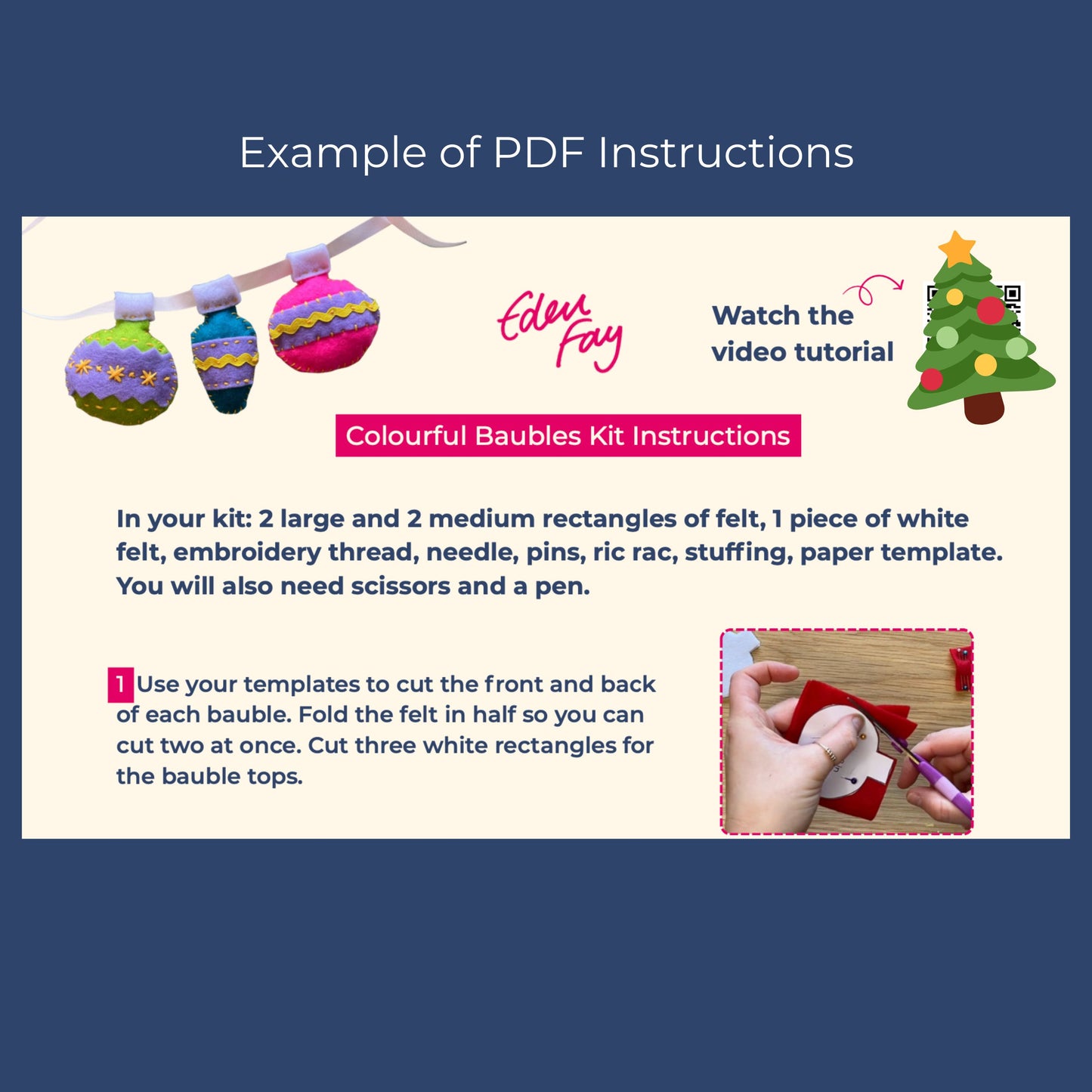 Colourful Felt Baubles Kit - Creative Team Christmas Activity (Bulk Discounts)